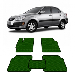 Автоковрики EVA  для Kia Rio II 2005 - 2011 года выпуска Седан