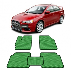 Автоковрики EVA (эваковрики) для Mitsubishi Lancer X с 2007 года выпуска