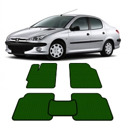 Автоковрики EVA (эваковрики) для Peugeot 206 седан 1998