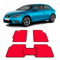 Автоковрики EVA (эваковрики) для Seat Leon 3 2012-2020 года выпуска